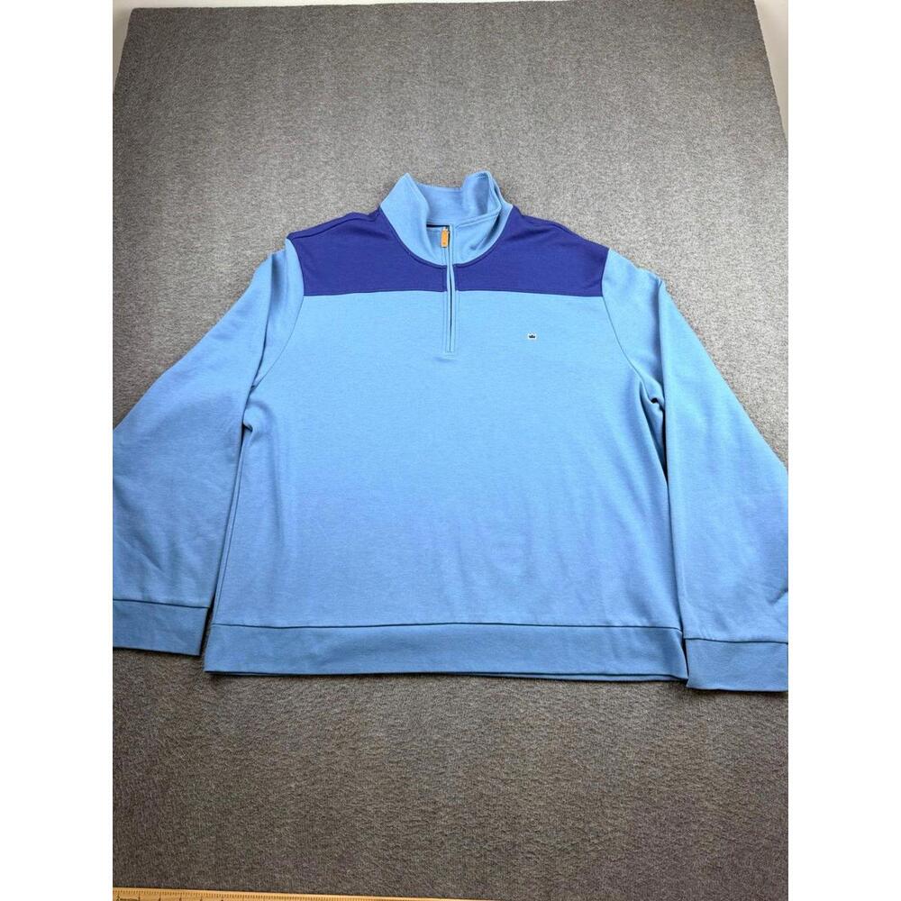 Crown & Ivy Men's Size XXL Blue Quarter Zip Pullover Sweatshirt